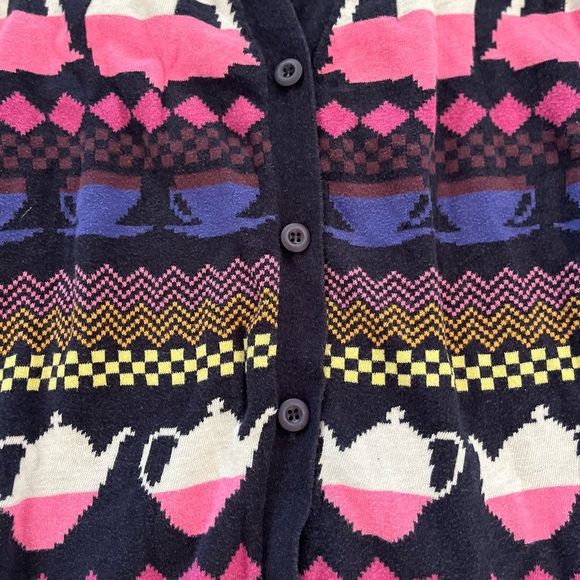 Best of British cardigan - Multicolor with tea pots and caravans - Picture 3 of 4
